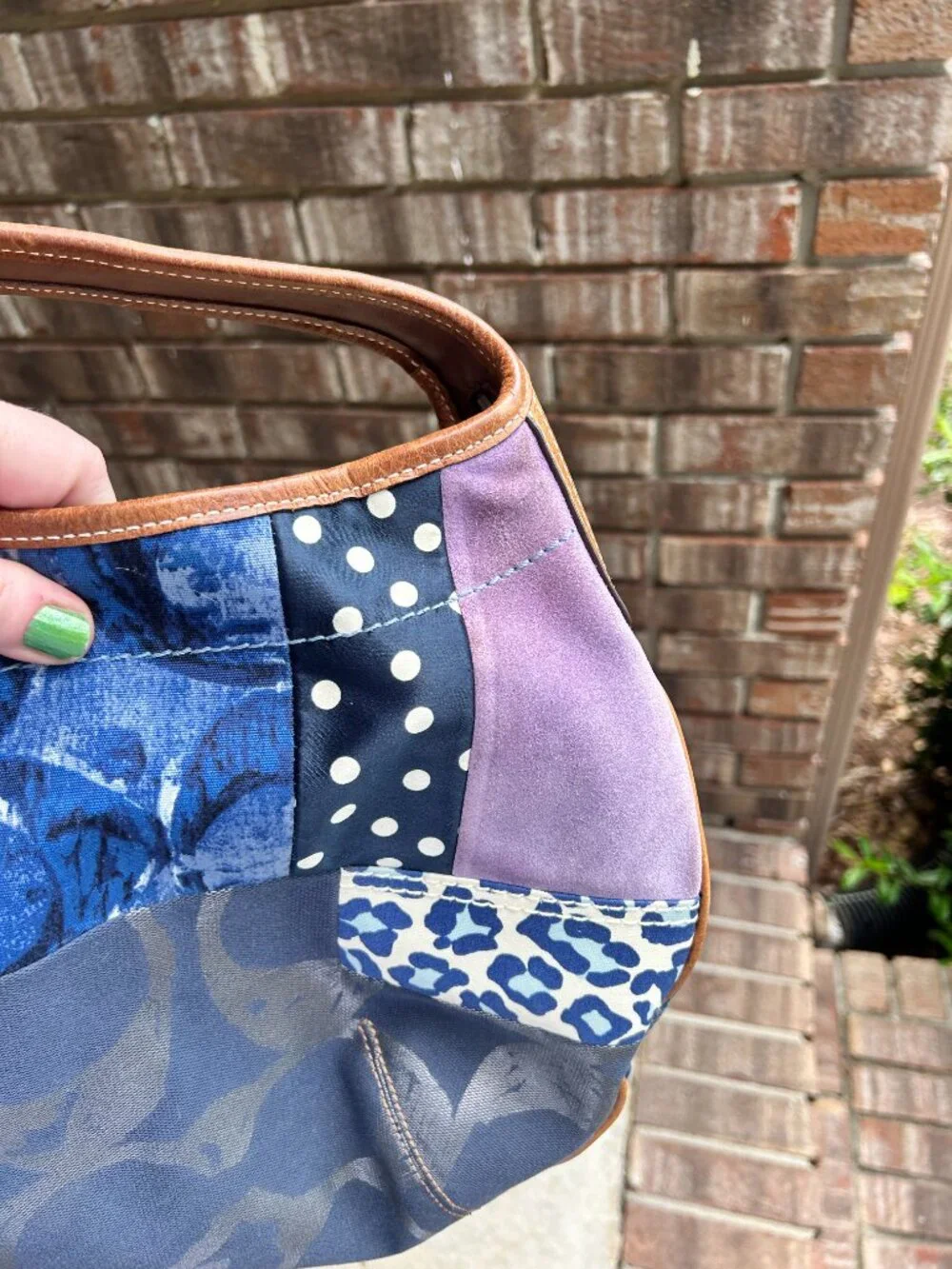 RARE Vintage Ergo XL Denim patchwork bag in EUC condition.